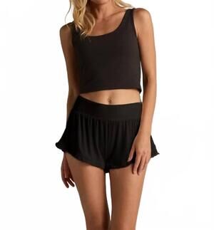 NEW FACEPLANT DREAMS ruffle shorts in black